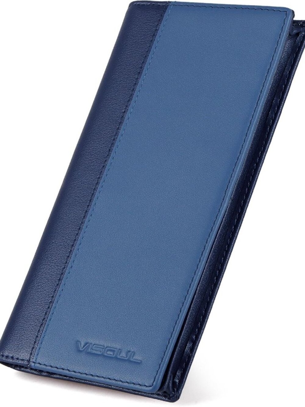 Stylish RFID Blocking Leather Bi-fold Wallet with Zipper Pocket for Men & Women